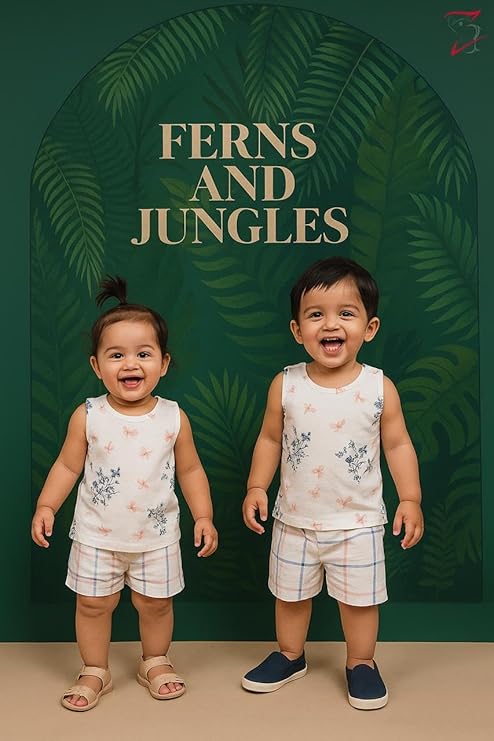 100% Cotton Printed co-ords for Infants & Toddlers