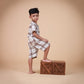 Off-White Textured co-ords for Boys