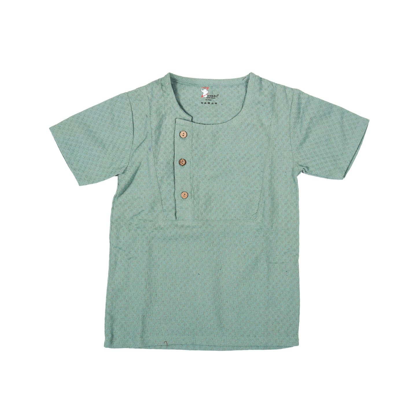 Green Textured co-ords for Boys