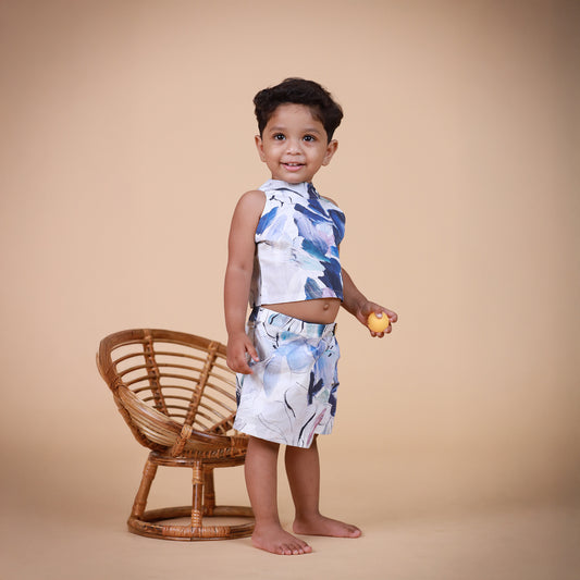 Organic Cotton Halter neck Co-ord set for Girls