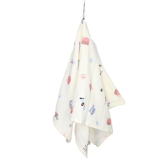 100% Crinkled Muslin Cotton Swaddle Wrap for Newborns, Sleep Blanket